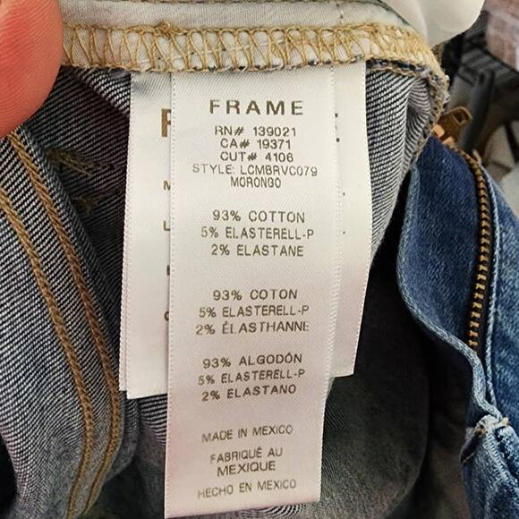 Frame Le Crop Mini Boot Slit Rivet Clean Jean in Morongo - Picture 9 of 10